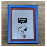 Schulz, Snoopy, 'Iï¿½m So Cute' Wood Frame Mirror