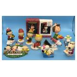 10 Peanuts Christmas Ornaments, 2 Small Snoopy