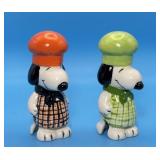 2 Snoopy Pie Birds, Chefs, Signed by Nancy Davis