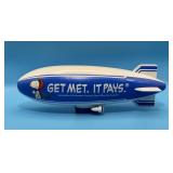 Flying Ace Diecast Metal Blimp, Met Life, Limited