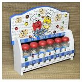M&Mï¿½s Spice Rack, 6 Glass Jars with Lids