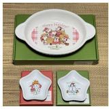 3 Snoopy Town 2017, 2018 Bowls, Japan