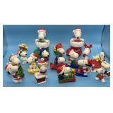 14 Snoopy Ornaments, 2 Whitmanï¿½s Plastic