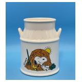 Schulz, Snoopy Milk Can Planter, Japan