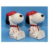 Snoopy Baseball Player Book Ends