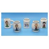 5 Schulz, Mini Peanut Character Planters, Japan