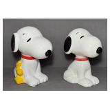 2 Snoopy Ceramic Banks FAB and UFS