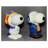 2 Peanuts Snoopy Ceramic Banks