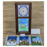 The Peanuts Stained Glass Clock, Danbury Mint, 4