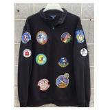 Jacket with 32 Sewn On Snoopy Patches