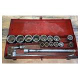 14pc 3-4ï¿½ Socket Set, 2 Extensions, 2ï¿½ - 7/8ï¿½,