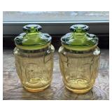 (2) LE Smith Bubble Apothecary Jars with Lids