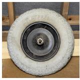 8ï¿½ Flat Free Tire and Rim with Axle