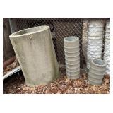 3 concrete Tube, 21ï¿½ id x 38ï¿½, (2) 8ï¿½ id x 16ï¿½