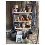 Metal Pepsi Shelf, Concrete Squirrel and dog,