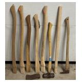 8 Axe/ Sledgehammer Handles, Axe head, sledge head