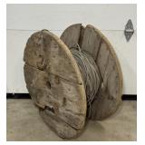 Wooden Spool of Steel Cable
