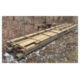 Pressure treated lumber cut from pilings most