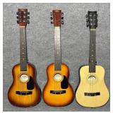 (3) First Act Child Acoustic Guitars, #FG125,