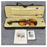 Violin with no Name Tag in Case with Lessons