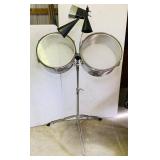 2 Timbales on TKO stand w/3 Cow Bells 2 Timbales on TKO stand w/3 Cow Bells