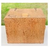 Wood Handmade Record Case, 20" w 14.5" d x 16" h, Wood Handmade Record Case, 20" w 14.5" d x 16" h,
