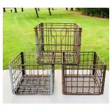 3 Sealtest Metal Crates