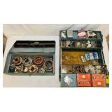 2 Metal Tool boxes, Rigid Pipe Threader set 2 Metal Tool boxes, Rigid Pipe Threader set