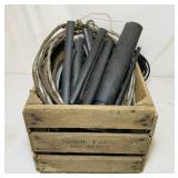 Wood Crate full of Wire and heat shrink tubes