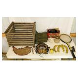 Vintage Lot, Catchers Mask, Egg Crate, etc