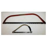 2 Bow Saws, Bushman Sweden, 36" and 14" 2 Bow Saws, Bushman Sweden, 36" and 14"