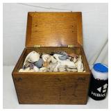 Old Wood Box full of Shells Old Wood Box full of Shells