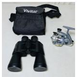 Vivitar 7x50 Binoculars, Prius Open Face Reel