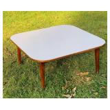 Nice Coffee Table, Wood w/White Laminate Top