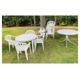 10 Plastic Chairs, 4 Folding Tables 10 Plastic Chairs, 4 Folding Tables
