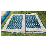2 Matching 5ft x 8ft 6" Rugs, Slightly dirty 2 Matching 5ft x 8ft 6" Rugs, Slightly dirty
