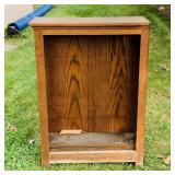 Oak Book Shelf, needs cleaned up, was in shed