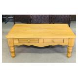 Oak Coffee Table with 2 Drawers