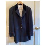 Livery jacket chrome buttons burgundy piping