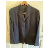 Ladies essential black short riding coat