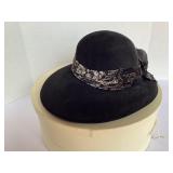 Black felt hat by Lewis Green