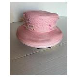 Pink hat with veil (Kim Stevens)