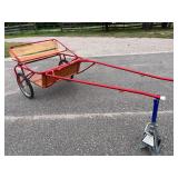 Red Metal Pony Cart