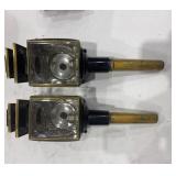 Pair Brass Lamps Candle