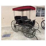 2 Seat Surrey with Red Fringe Top