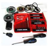 Black and Decker Bit Set, Socket, Grinding Wheels
