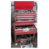 Shorter Tool Box on Wall With Contents
