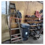 Wall Lot: Air Hose, Ladder, Diesel Tank, Edger,