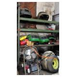 Shelving Included: Rope, Tanks, Old Bikes, Rakes,