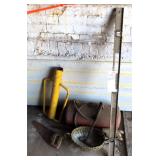 Air Tank, Level, Hand Saws.